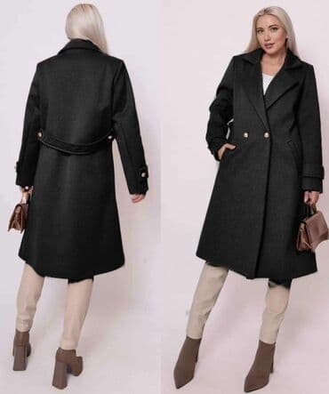 fratelli jakne: 💥Ženski kaput prugasti– elegantan, dvoredni model sa pojasnom trakom — 1