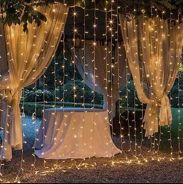 Led zavesa 3m x 3 m NOVO! 2990 dinara boja ： bela ，toplo bela