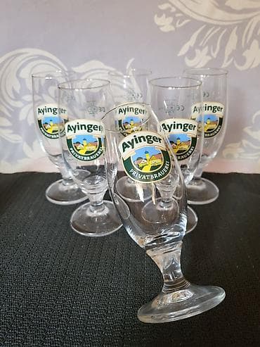 metalac kristalne case: Case nove,vintaz kristal Ayinger za pivo. Nemacke kristalne case — 6