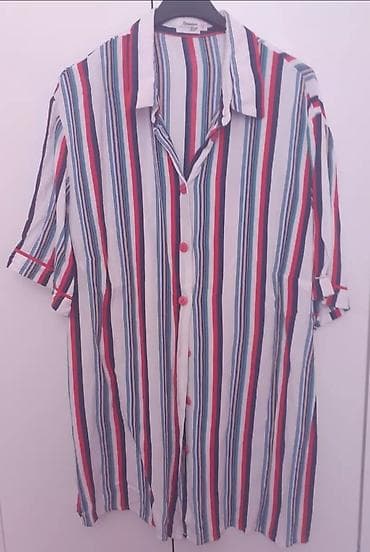 Kosulja na pruge - Dizajn: vertikalne pruge u beloj osnovi, sa