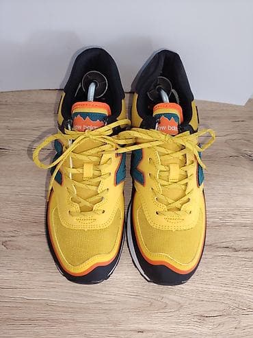 zuti zec: New Balance 574 patike – žuto/teal/crne sa narandžastim detaljima UG — 1