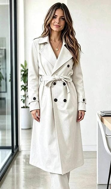 ugg cizm: Ženski kaput – klasičan trenč kroj - Dužina ispod kolena, elegantna — 4