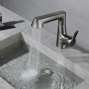 bastenski set mega maxi: Slavina za lavabo sa izvlačnim tušem i teleskopskim podizanjem - — 2