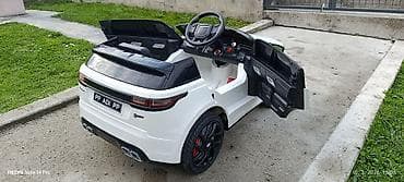 Kolica za bebe: Električni automobil za decu – SUV kabrio stil, bela boja, crni krov — 8