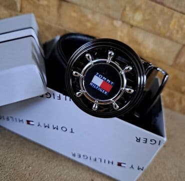 platneni kais muski: Unisex, Tommy Hilfiger, Material: Leather — 3