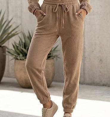 Ženske jogging pantalone – bež - Kroj: visok struk sa elastičnom na lalafo.rs Ženske jogging pantalone – bež - Kroj: visok struk sa elastičnom