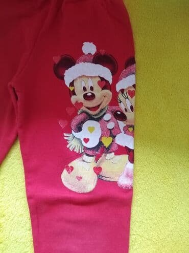crveni top: Trenerka helanke tople deblje Novogodišnje Miki i Mini Maus ❤ — 2