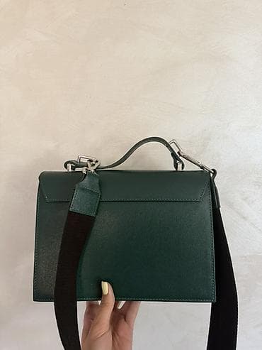 emporio valentini novčanik: MONA ženska torba – tamnozelena, elegantnog, čvrstog rectangularnog — 6