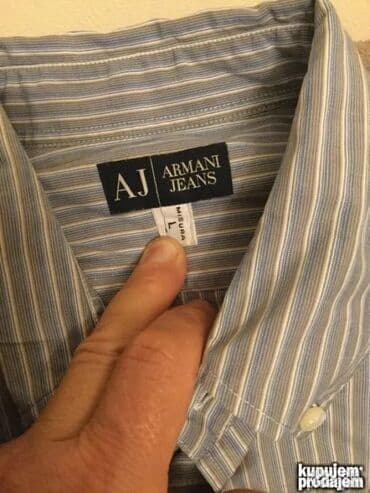 Ski clothing: ARMANI kosulja L 100% cotton Made in Italy Ramena 50cm duzina — 2