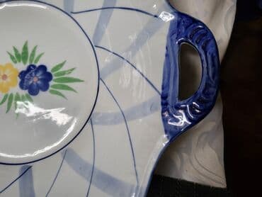 Kompleti posuđa: Cinija nova velika porcelanska iz 80ih. Masivna cinija,sve na njoj — 6