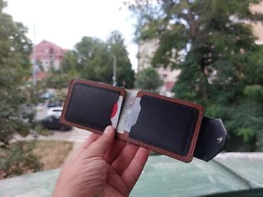 mona zenski novcanici: Minimalistički kožni novčanik – ručni rad - Materijal: prava koža u — 3