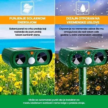 cena gradje: Uređaj koji zvučnim i svetlosnim signalima rasteruje životinje Radi u — 2