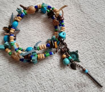 hermes narukvice: Prelepa narukvica od prirodnih materijala Tirkiz, drvo kokosa — 2