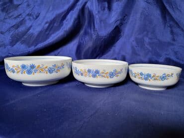 Kuhinjski setovi: Cinije nove Cero porcelan po velicinama iz 70ih. Komada 3 u — 3