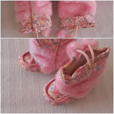 lutke za prste: Dečije roze čizmice/čarapice za bebe - Topao, mekan materijal sa — 4