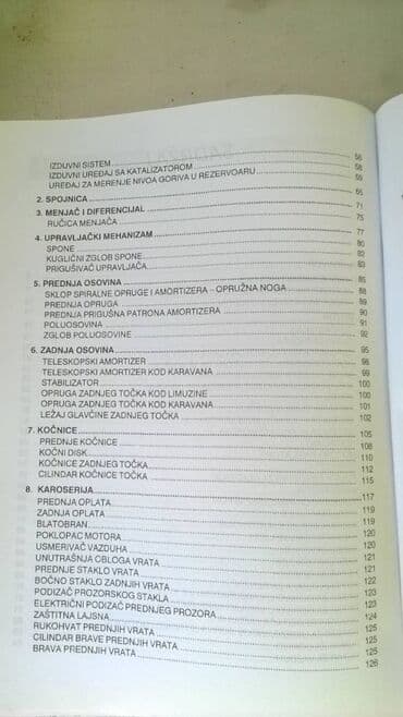 trotinet na dva tocka: Tehnicka knjiga:Opel KADET E,1997. god.185 strana — 5
