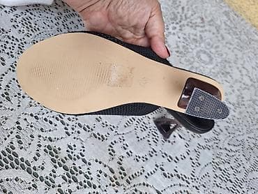 esprit satovi ženski: Crne ženske papuče sa potpeticom - Veličina: realno odgovara 42 — 3