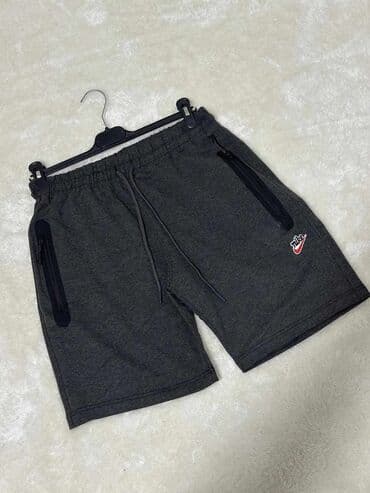tech fleece sivi: Shorts, L (EU 52), Nike, color - Grey, Cotton — 1