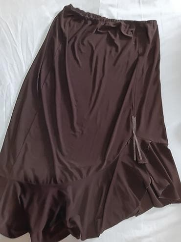 esprit suknje: Smeđa suknja sa volanima - Boja: tamno braon - Kroj: asimetrična — 1