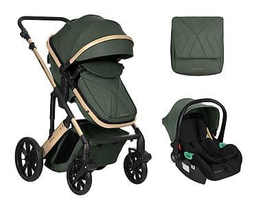 Kolica za bebe: KIKKA BOO Kolica DARLING premium set 2u1 sa I-SIZE autosedištem – army — 1