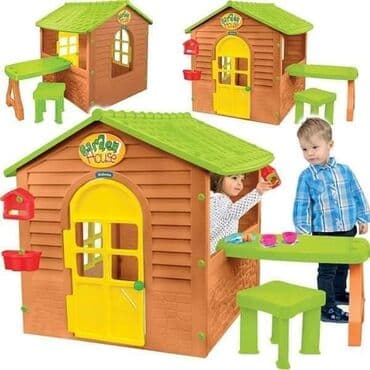 plastične kućice za decu: KUCICA SA PULTOM I KLUPOM GARDEN HOUSE 🥰 Plasticna kucica je zabavno — 3