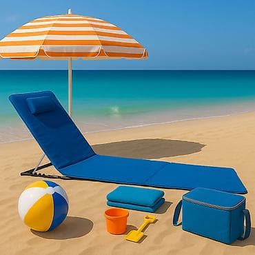 Ležaljka sklopiva za plažu 140x39 cm – plava, model LP-722000P (Šifra