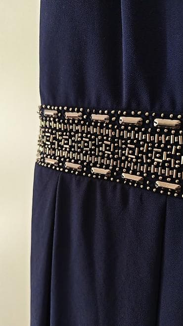 mona torbic: Svecana teget plava haljina - lagana sa postavom - ne providi se - sa — 7
