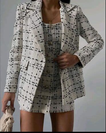 tweed komplet: New,,Magical Tweed’’Trodelni Set*Long Style Sako* (Sako+Korset+Suknja) — 3