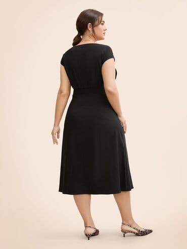 Women's Clothing: 7XL, color - Black, Short sleeves — 3