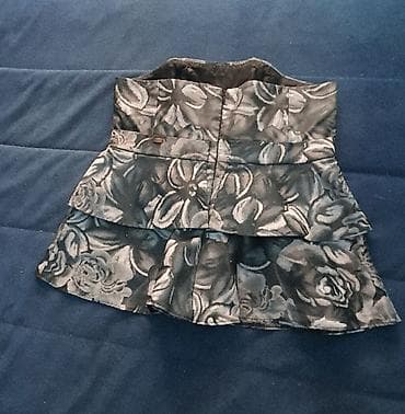 prljavo bela: Ženski top bez bretela sa cvetnim printom - Model: korset-top bez — 4