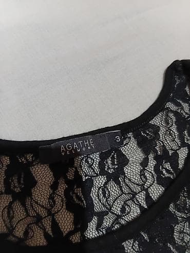 hm bluze: Elegantna ženska kombinacija: crna čipkana bluza + suknja u — 7