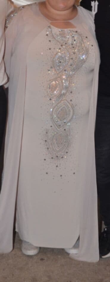 pončo za zimu: 8XL (EU 56), color - Beige, Cocktail, With the straps — 1