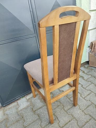 Drvena trpezarijska stolica sa naslonom - Konstrukcija: masivno drvo