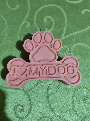 sveće za venčanje: Silikonski kalup „I ❤ MY DOG” – šapica i kost - Materijal — 2