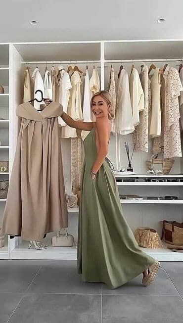 Color - Khaki, Evening, With the straps