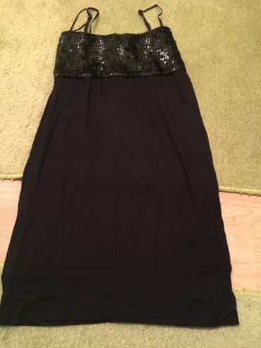 h: M (EU 38), L (EU 40), color - Black, Cocktail, With the straps — 1