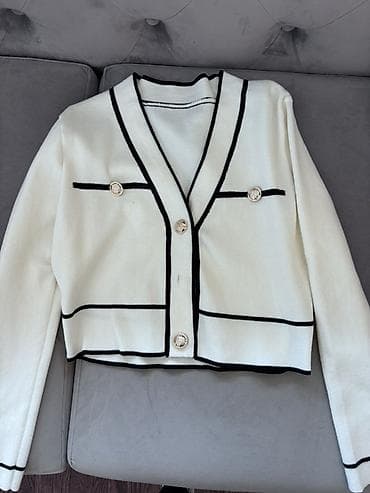 Women's Sweaters, Cardigans: Ženski kardigan – elegantan kratki model Potpuno novo - Boja — 1