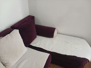 kožne garniture beograd: Ugaona garnitura na razvlačenje sa jastucima - Moderna ugaona — 2