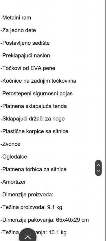espadrile sa masnom: Tricikl/Kolica sa tendom NOVO!
9200 din

JJ 
Igr 2 — 4