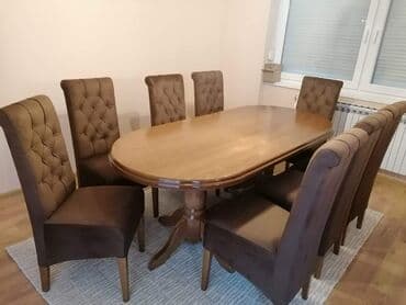 ikea sto i stolice za trpezariju: Baluster 40 = 180 e 
stolice keder 37 e — 1