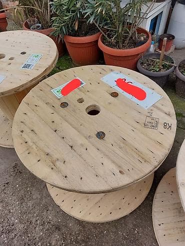 polovan nameštaj kupujemprodajem: Drveni koturovi/kalemovi za kablove – masivne, industrijskog tipa — 6