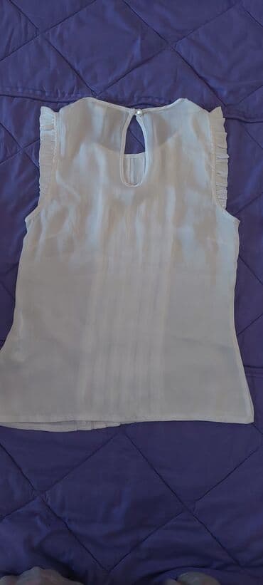 pantalone od vestacke koze: H&M, XS (EU 34), Svila, Jednobojni, bоја - Bela — 1