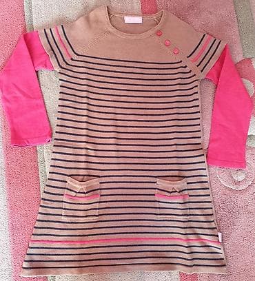 Waikiki dzemper haljina tunika za devojcice. Kombinacija braon, teget