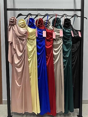 numoco haljine: ✅Svečana duga haljina od satena – asimetrični model na jedno rame — 7