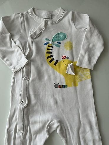 F&F Baby pamučni zeka (pidžama/overal) za bebe, veličina 9–12