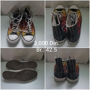 vodonepropusne cipele: Original Converse All Star – visoke patike sa zanimljivim plamen — 3