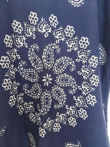 boja vanile: Plava tunika/haljina sa dva sloja i paisley printom - Boja: tamno — 5