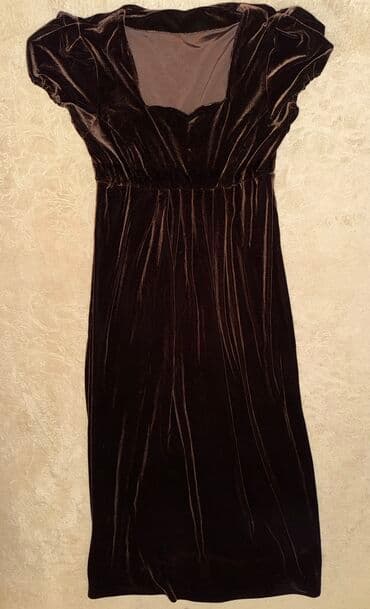 9Fashion Woman XL, color - Brown, Evening, Short sleeves