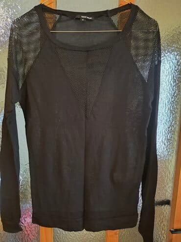 crop top c a: S (EU 36), Polyester, Single-colored, color - Black — 1