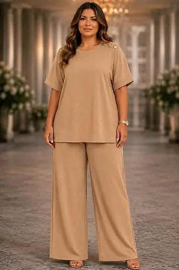 raca nakit: Komplet – tunika i široke pantalone za punije dame. - Kroj — 1